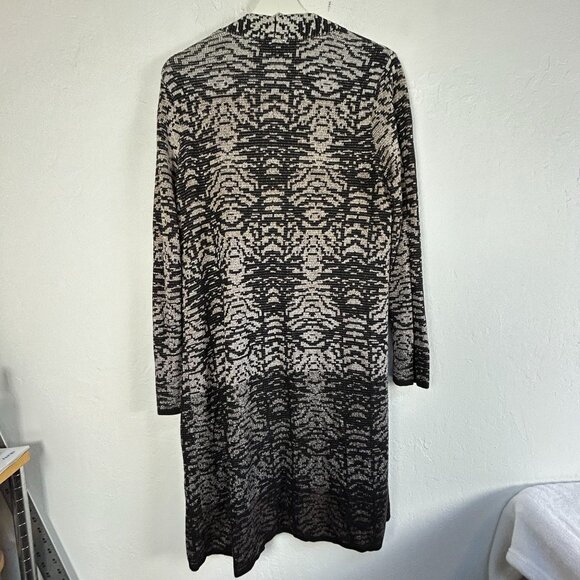 Chico's Womens Ombre-Print Open-Front Duster Cardigan Sweater Size 1, Medium - Picture 2 of 8